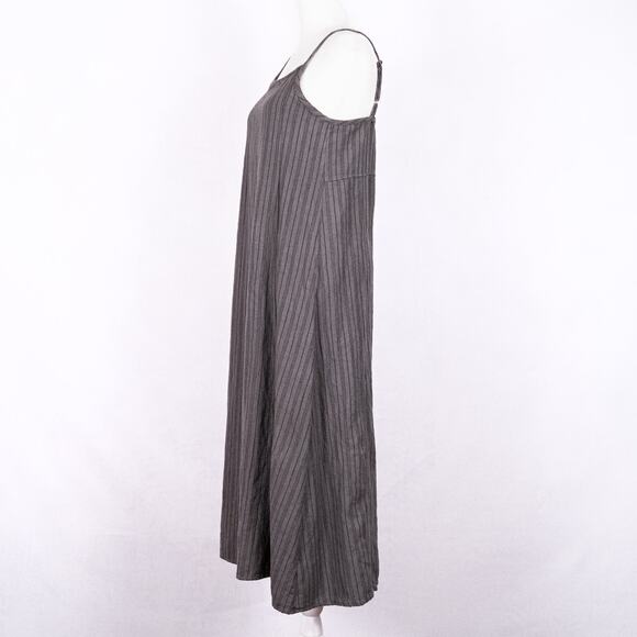 Natural Life Cotton-Linen Strappy Sundress SMALL Gray Casual Boho Earthy Granola - Picture 3 of 9